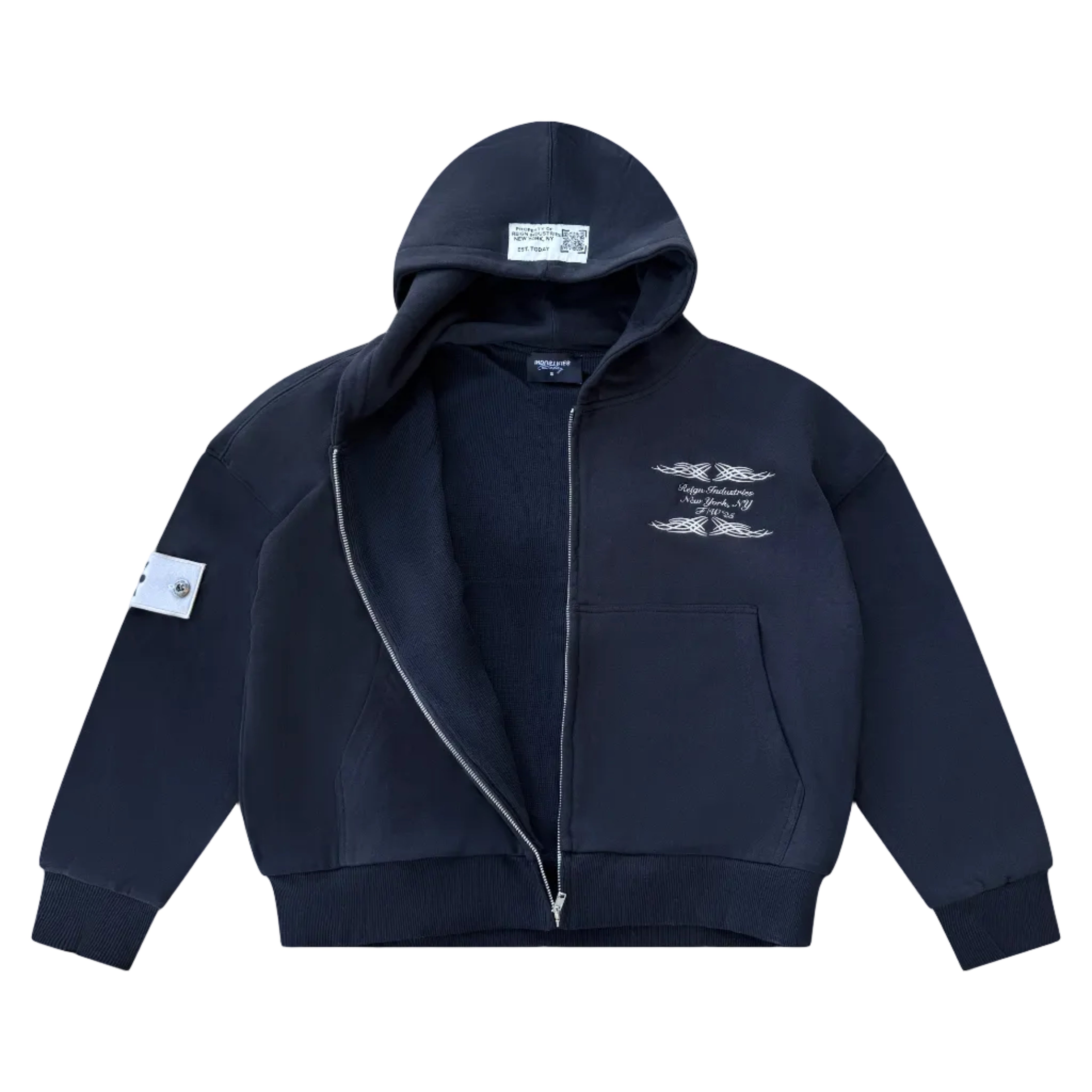 THERMAL LINED HOODIE - BLACK